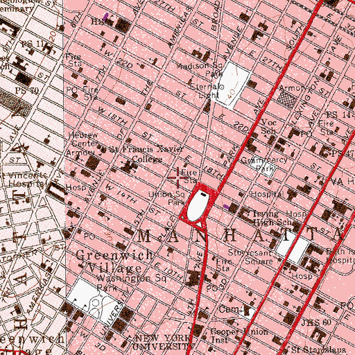 Topographic Map of Eastern School For Physicians Aides, NY