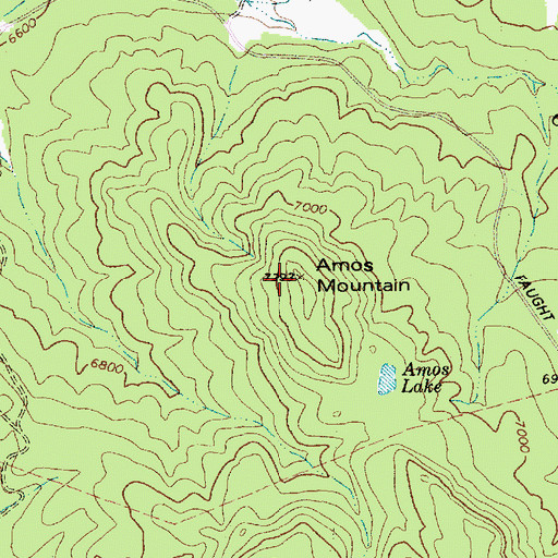 Topographic Map of Amos Mountain, AZ