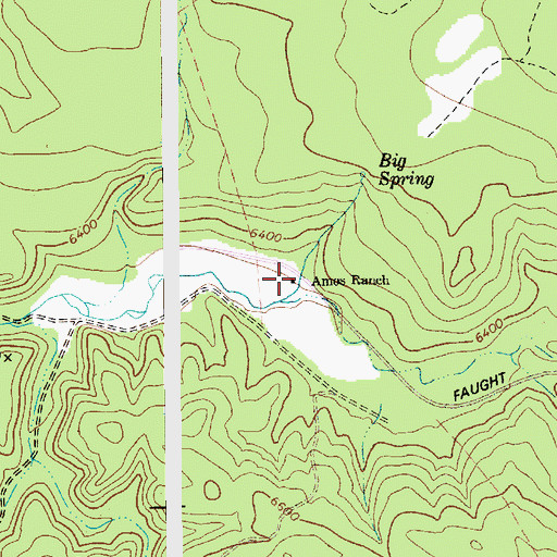 Topographic Map of Amos Ranch, AZ