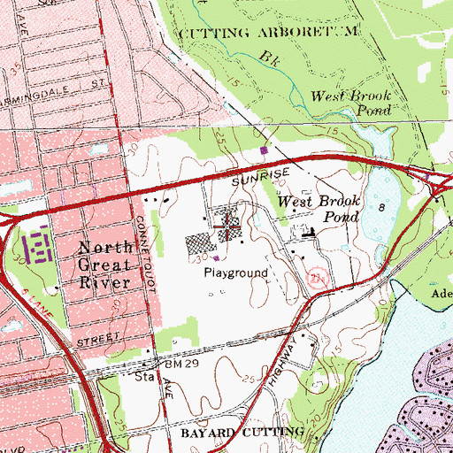 Topographic Map of Sunrise Business Center, NY