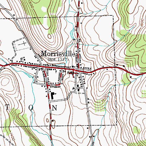 Topographic Map of Madison Hall, NY