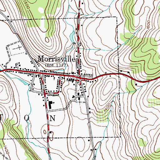 Topographic Map of Bailey Hall, NY