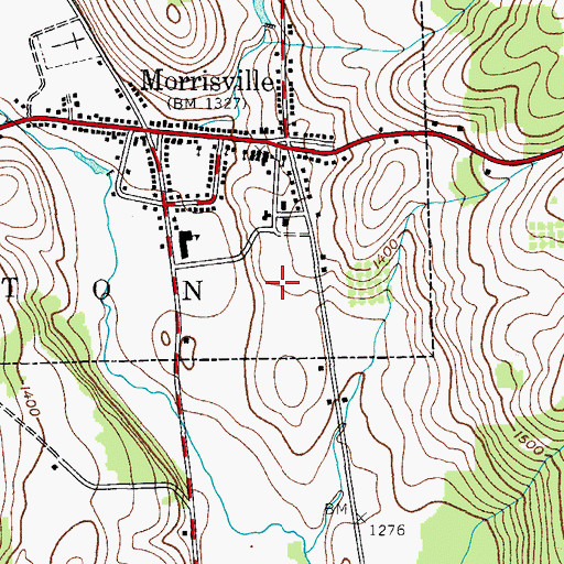 Topographic Map of Butcher Library, NY