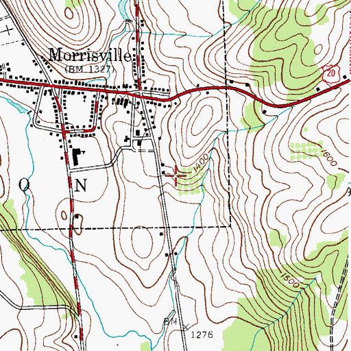Topographic Map of Helyar Hall, NY