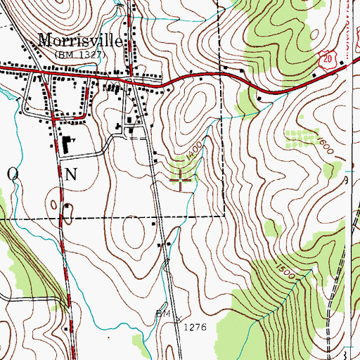 Topographic Map of West Hall, NY