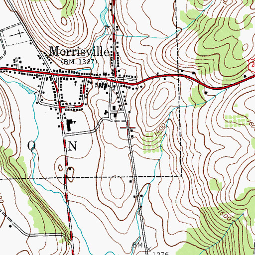 Topographic Map of Mohawk Hall, NY