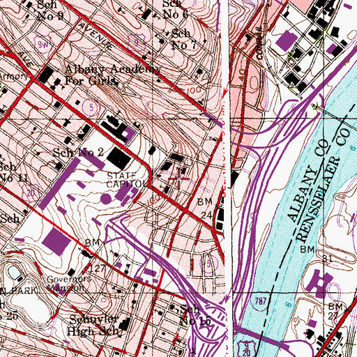 Topographic Map of Fort Frederick (historical), NY