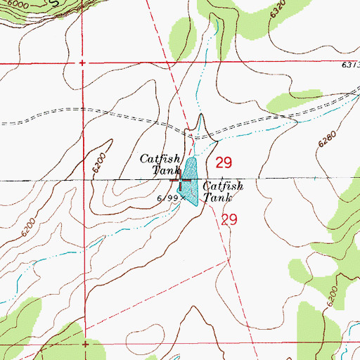 Topographic Map of Catfish Tank, AZ