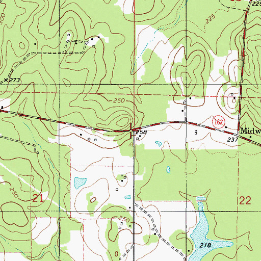 Topographic Map of Bundytown (historical), LA