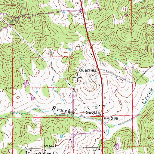 Topographic Map of Black Rock Quarry, AR