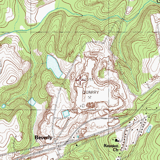 Topographic Map of Liberty Quarry, SC