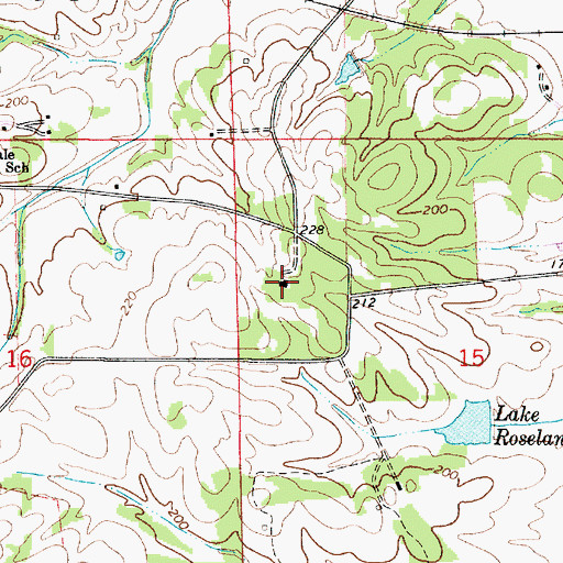 Topographic Map of Cedar Grove Plantation, AL