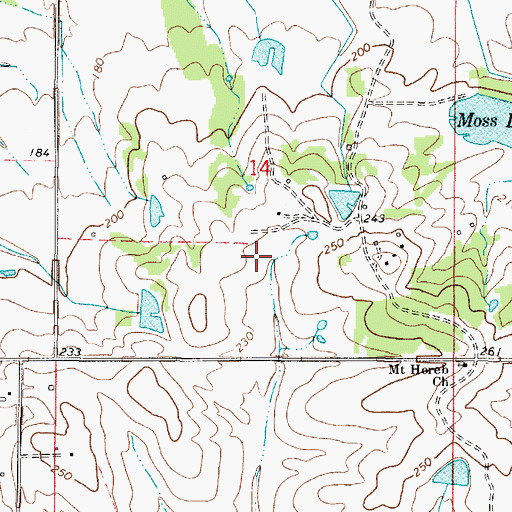 Topographic Map of Cuba Plantation, AL