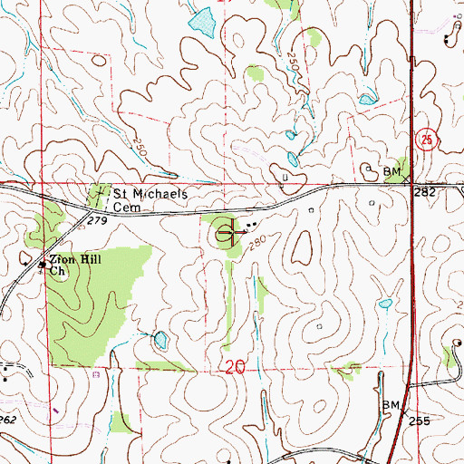 Topographic Map of Faunsdale Plantation, AL