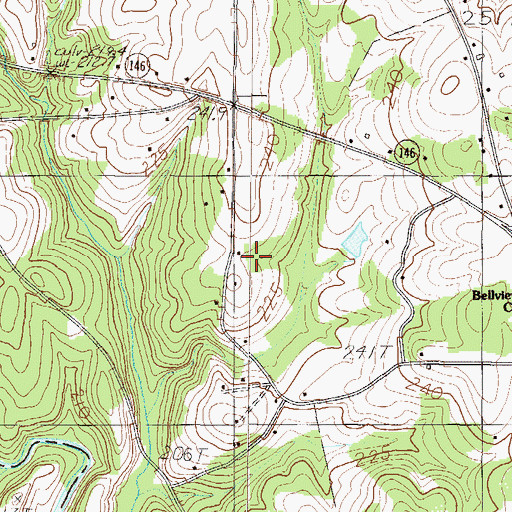 Topographic Map of Belle View Farm, SC