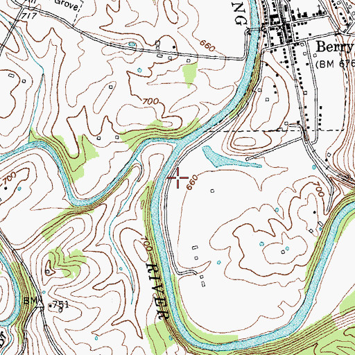 Topographic Map of Mouth of Raven Post Office (historical), KY