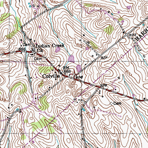 Topographic Map of Pleasant Hill (historical), KY