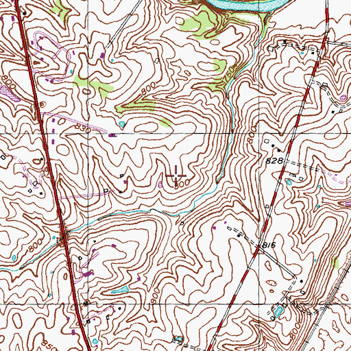 Topographic Map of Pleasant Home Farm (historical), KY