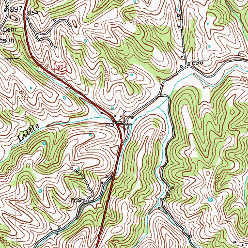 Topographic Map of Richland School (historical), KY