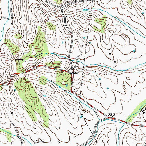 Topographic Map of Selma Post Office (historical), KY