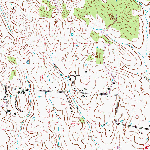 Topographic Map of Sunny Side Farm (historical), KY