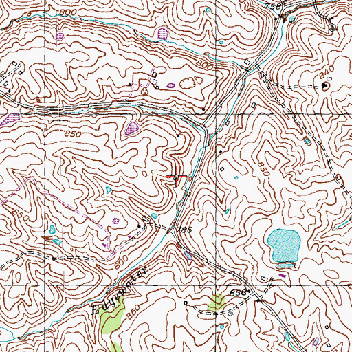 Topographic Map of Sunny Side Farm (historical), KY