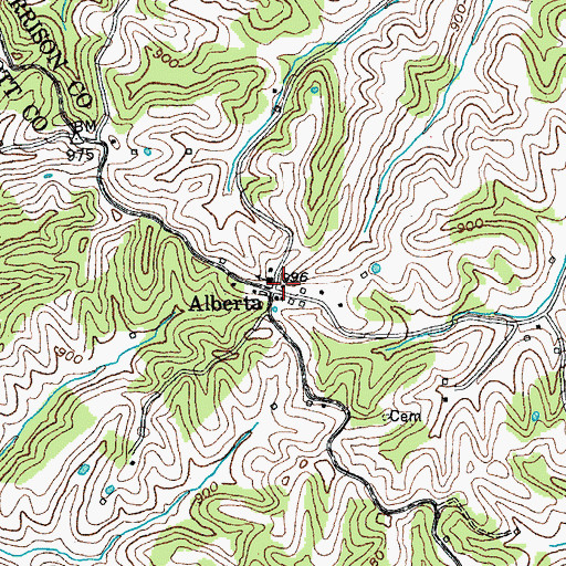 Topographic Map of Alberta Post Office (historical), KY