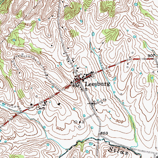 Topographic Map of Boswell Crossroads (historical), KY