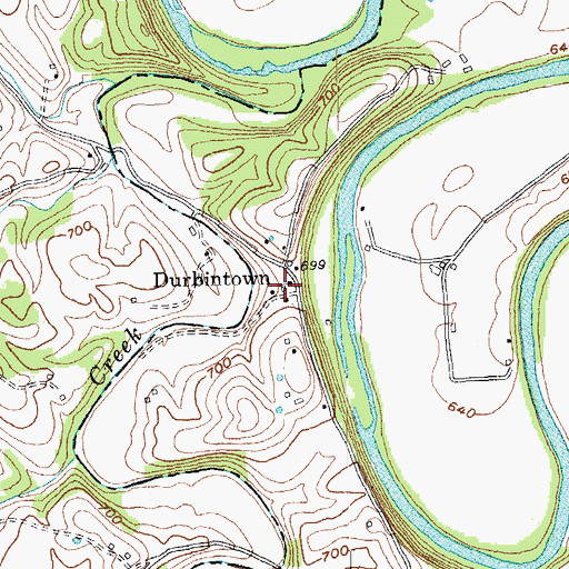 Topographic Map of Branch Post Office (historical), KY