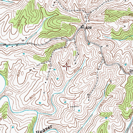 Topographic Map of Buena Vista Post Office (historical), KY