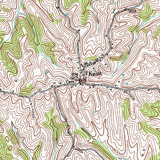 Topographic Map of Fairview Baptist Church (historical), KY