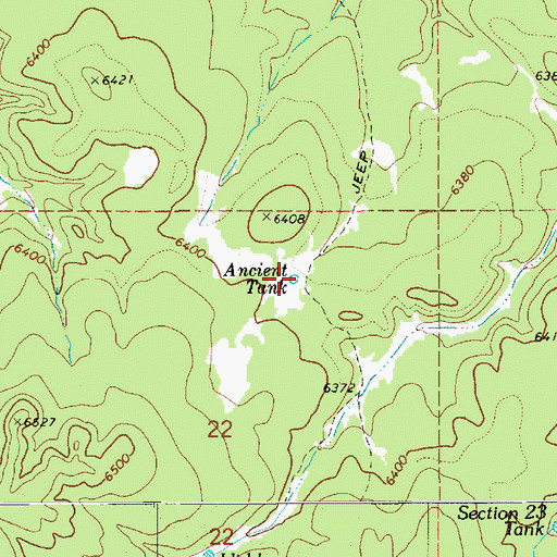 Topographic Map of Ancient Tank, AZ