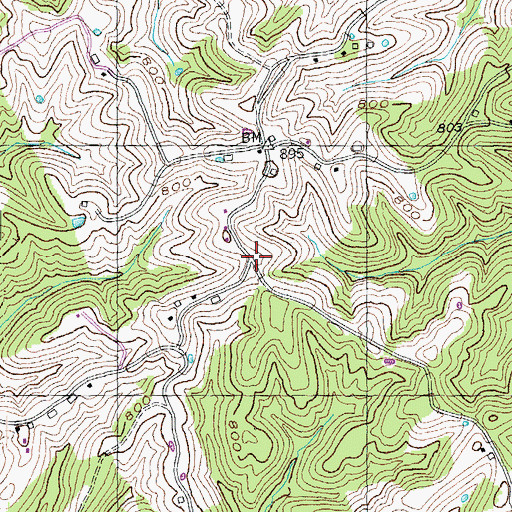 Topographic Map of Antioch School (historical), KY