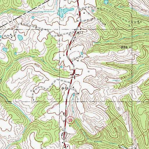 Topographic Map of Aspen Grove Seminary (historical), KY