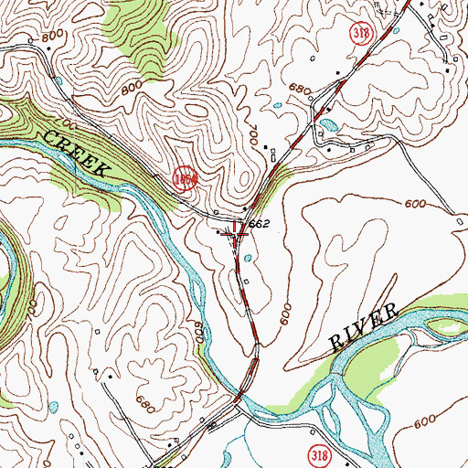 Topographic Map of Callensville Post Office (historical), KY