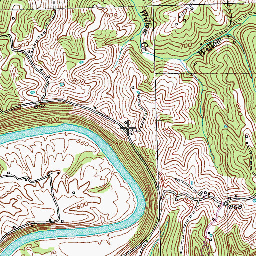 Topographic Map of Cliff School (historical), KY