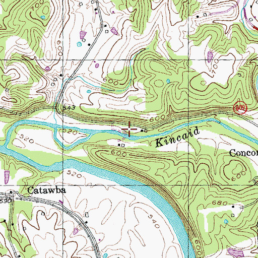 Topographic Map of Concord School (historical), KY