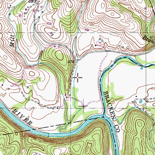 Topographic Map of Ernst Post Office (historical), KY