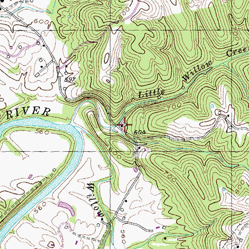 Topographic Map of Galloway School (historical), KY