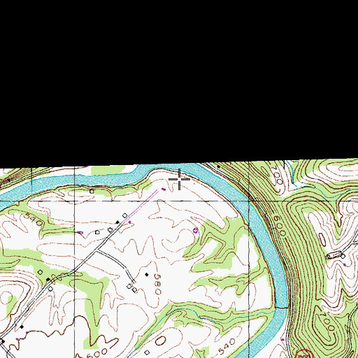 Topographic Map of Irving Bottom, KY