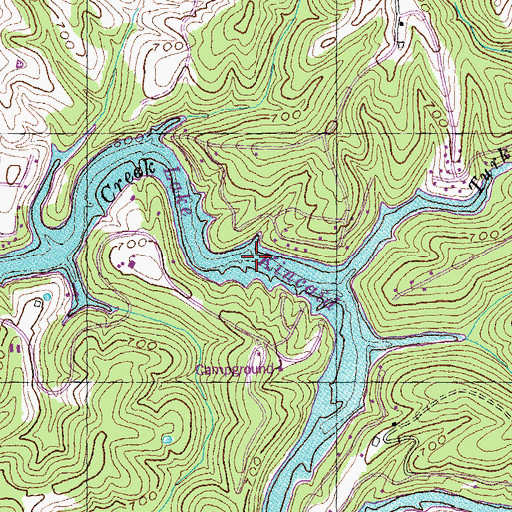 Topographic Map of Kincaid Lake, KY