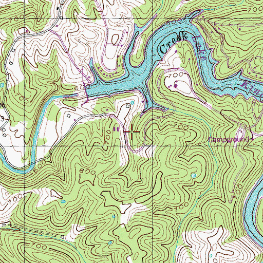 Topographic Map of Kincaid Lake State Park, KY