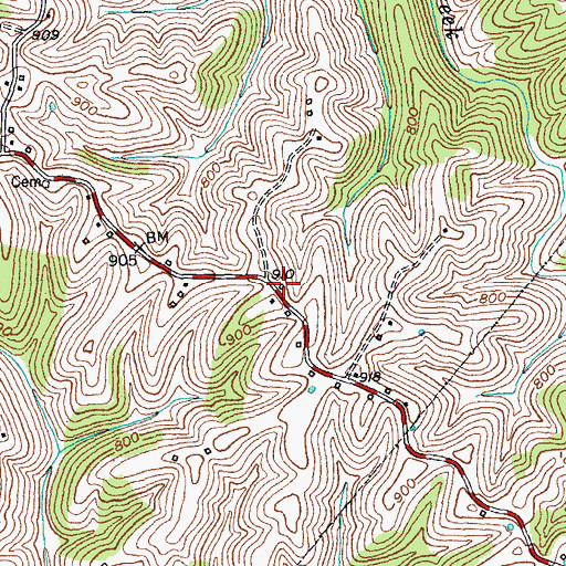 Topographic Map of Kinkead Post Office (historical), KY