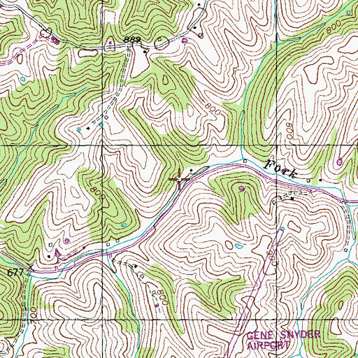 Topographic Map of Lightfoot Fork School (historical), KY