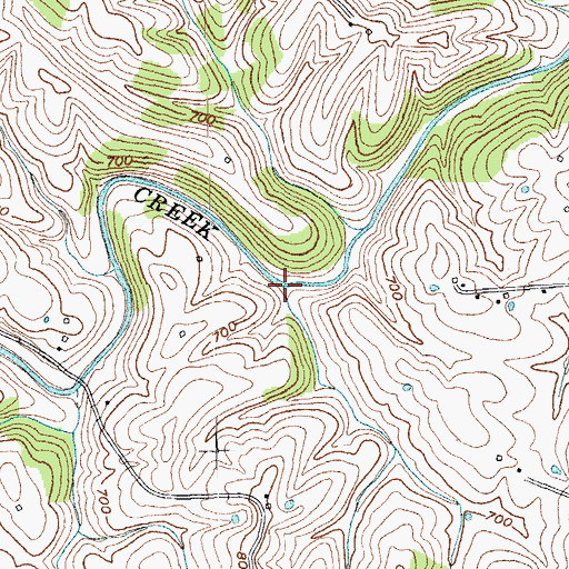 Topographic Map of Low Branch Fork Lick Creek, KY