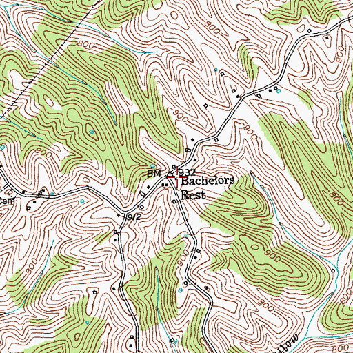 Topographic Map of Mains Post Office (historical), KY