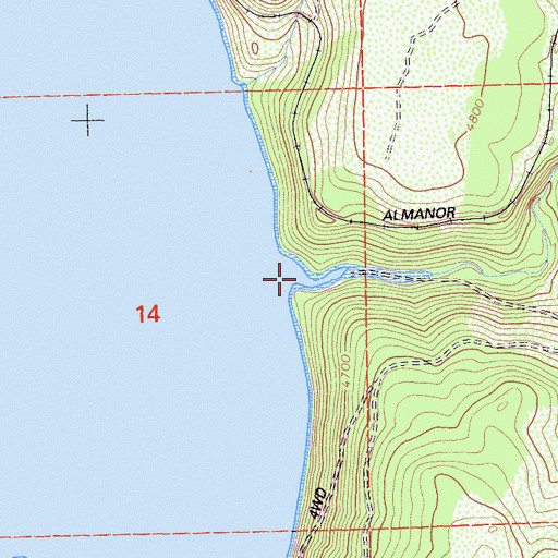 Topographic Map of Bailey Creek, CA