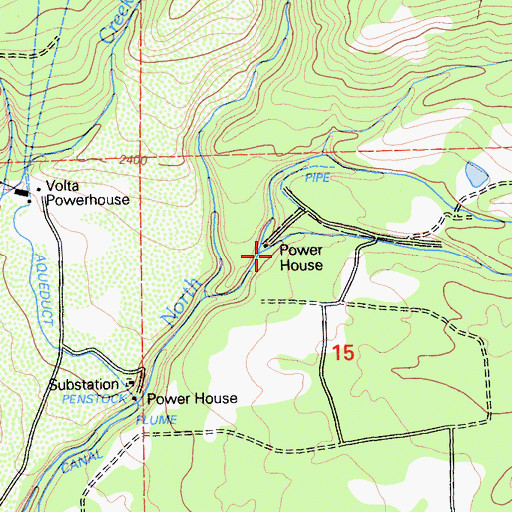 Topographic Map of Bailey Creek, CA