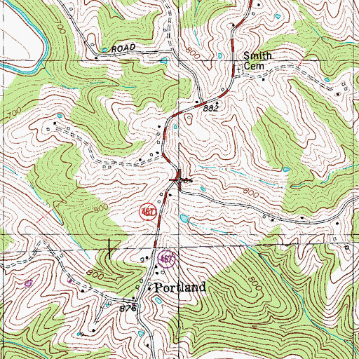 Topographic Map of Schuler Post Office (historical), KY