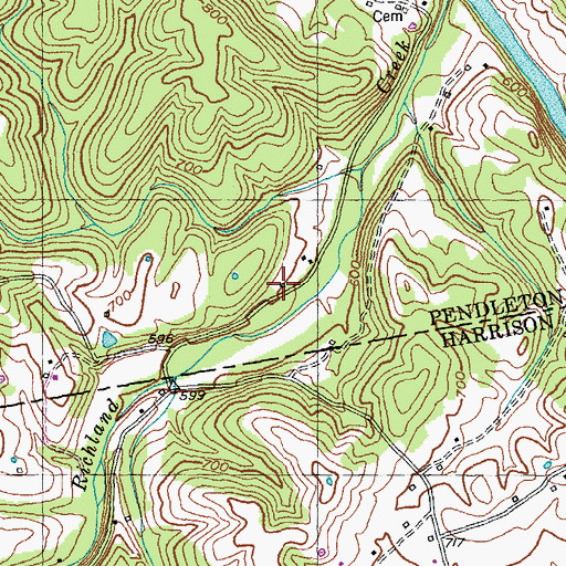Topographic Map of Travelers Rest Post Office (historical), KY